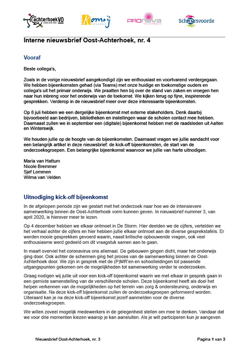 Nieuwsbrief #4