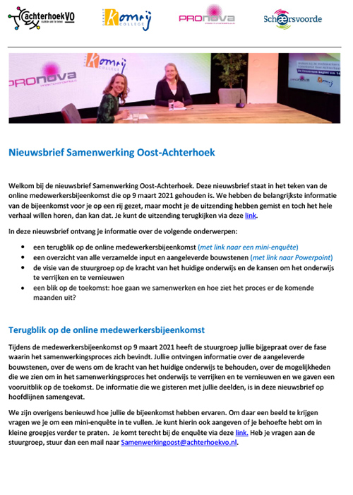 Nieuwsbrief #8